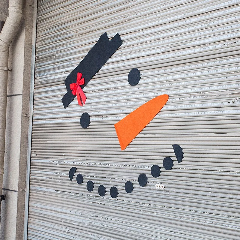 

BESTDIY Christmas Snowman Decoration Outdoor Decoration Dress Up Garage Door Door Old Man Elk Bow Hat