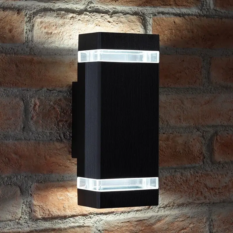 

2018 New Black Large Indoor / Outdoor Double Up & Down Wall Light