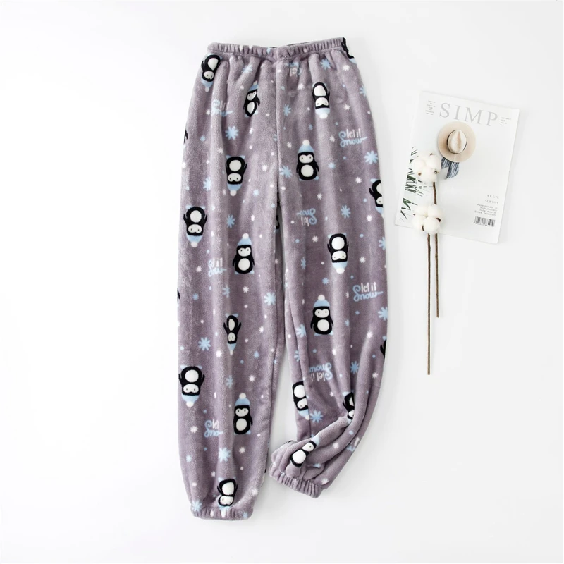 

Fall/winter women's loose Sleep Bottoms lazy people can wear flannel comfortable and warm casual pants SK006