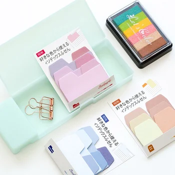 

New Gradient Ramp Colorful Index Cute Sticky Notes Stationery Kawaii Stickers Scrapbooking Papeleria Stickers Planner Memo Pads