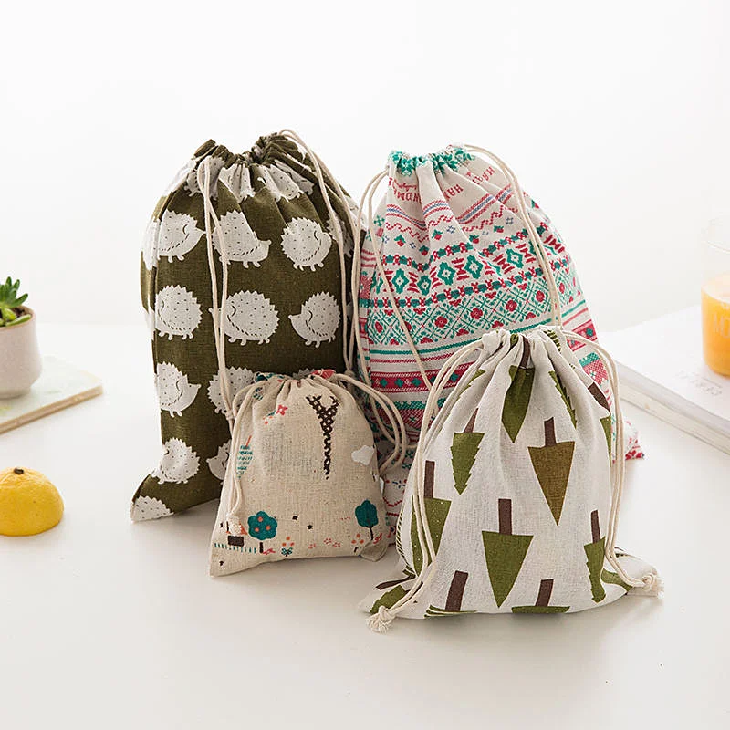 PURDORED 3 шт./компл. путешествия рюкзак Drawstring спортивная сумка из хлопка и льна для хранения посылка Сумки Для женщин косметический мешочки для ювелирных изделий, Прямая поставка