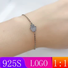 LISM [ ] S925 серебро зима 1: 1 паве Циркон пальмовый браслет Модный Дамский подарок DIY оригинальные ювелирные изделия