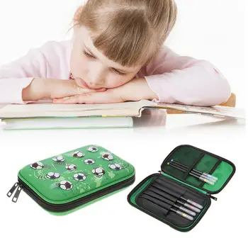 

EVA School Pencil Case Footballs Pattern Pencil Bag for Kids Girls Boys Large Capacity Pencilcase School Supplies Stationery