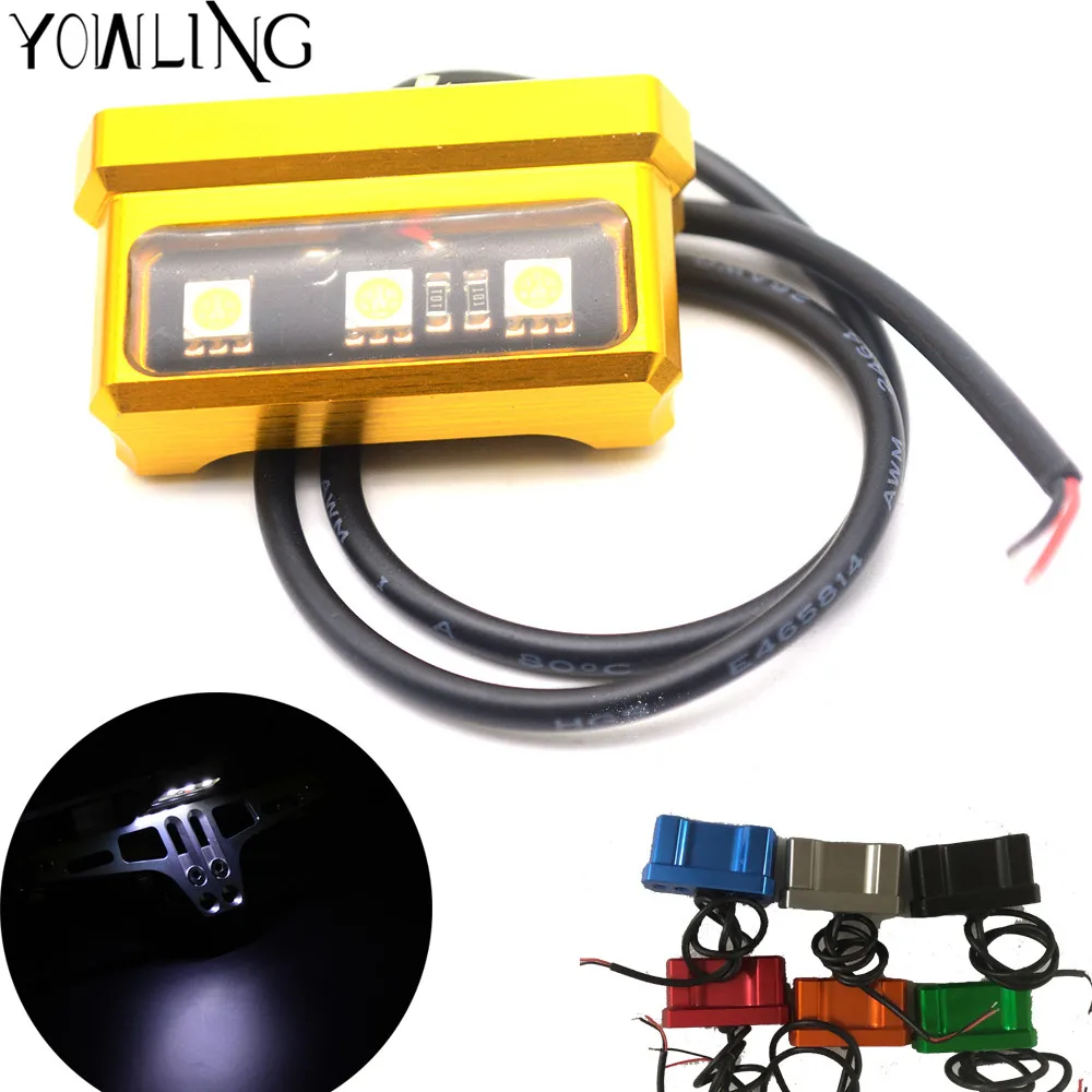 Universal Motorcycle LED light Adjustable Multi-angle Fender Eliminator License Plate Bracket Holder Tidy Tail racing Sport Bike