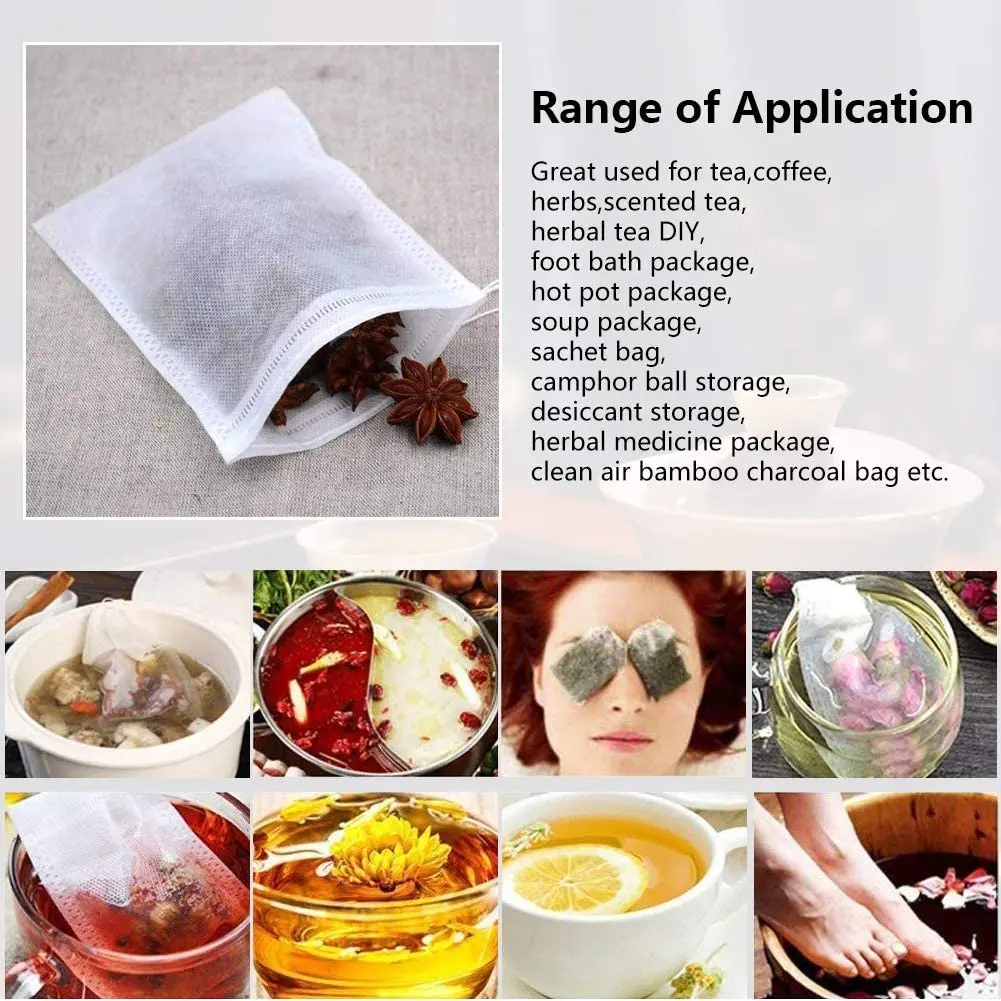 Disposable Tea Bags Paper 1000/2000Pcs for Loose Tea with String Heal Seal Infuser Coffee Empty