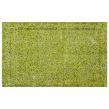 

Handmade Green Vintage Overdyed Turkish Area Rug 168x267 Cm-5'6''X8'9''