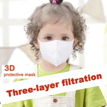 

20pcs 3D Protective Anti Virus Mask 3-layer Child Masks Kids Disposable Face Mask Antiviral For Virus Protection For Children
