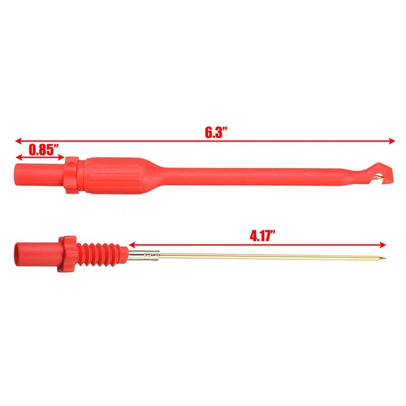 2 шт. 4 мм Автомобильный тест-свинцовый комплект мощность зонд провод пирсинг клип прокол прочный тест зонды иглы инструмент запчасти