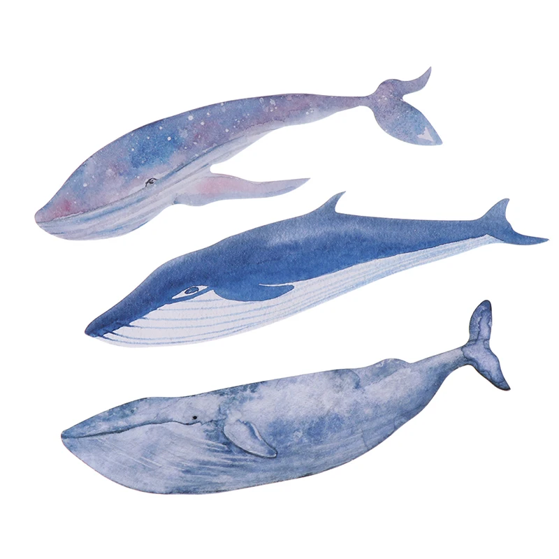 30 Pcs/box Whale Fish Paper Bookmark Stationery Bookmarks Book Holder Message Card School Supplies Papelaria
