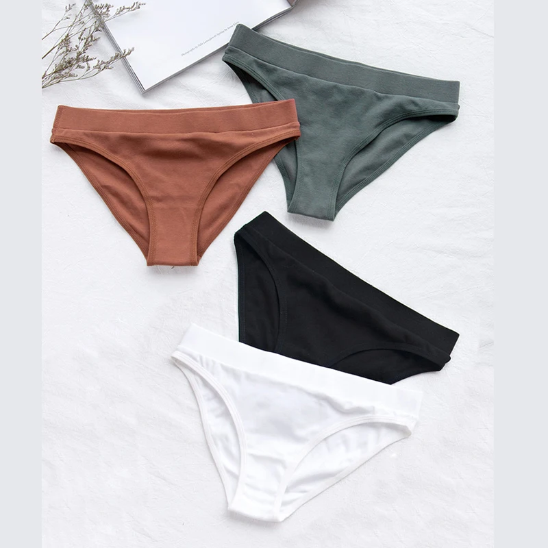 

Ladies Low Waist Womens Seamless panties Thong Cotton Lingerie string bielizna calsones sexy