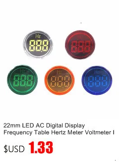 Светодиодный AC цифровой дисплей частота квадратная панель Герц вольтметр сигнальная светового Индикатора лампа лодка предупреждающие огни диапазон 0-99 Гц
