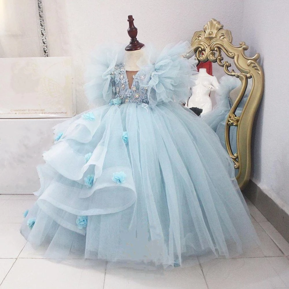 Nuevo vestido lujo de flores para niñas, vestidos de novia de boda para niños, vestidos para niños, tienda de para niñas, vestidos de fiesta elegantes|Vestidos| - AliExpress