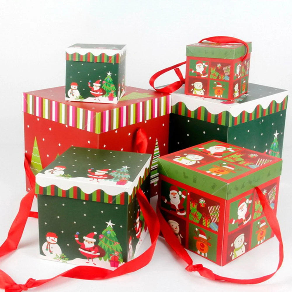 

3pcs Favor Candy Box Bag Craft Paper Wedding Favor Gift Boxes Pie Party Box Bags Christmas Festival Decoration Boxes