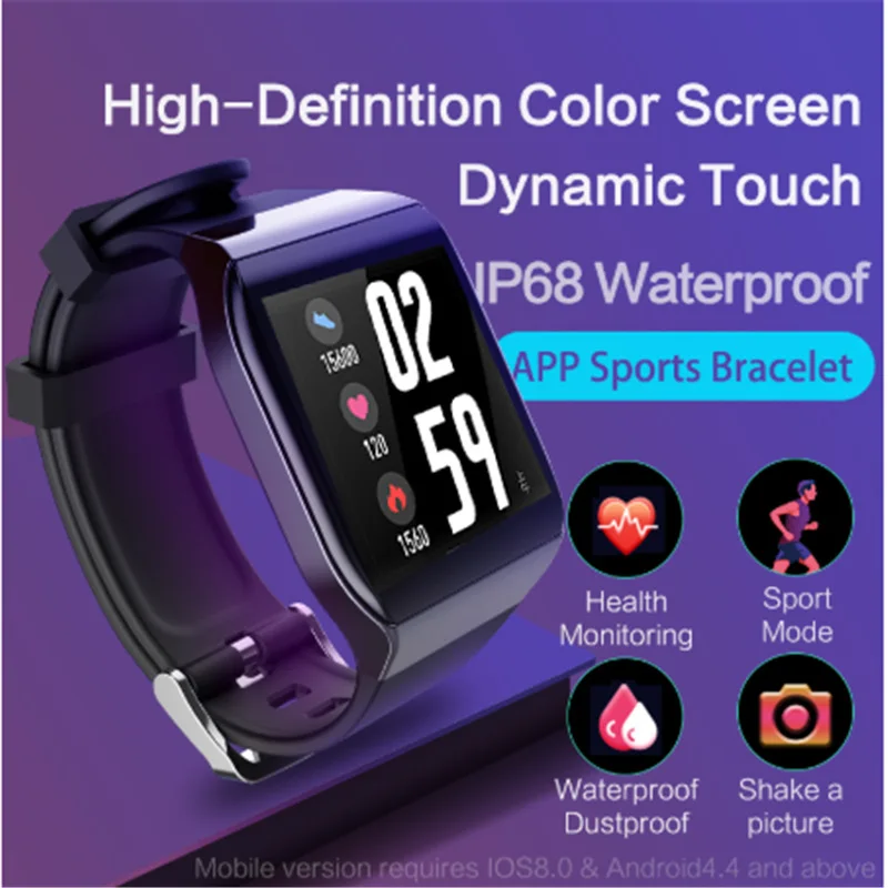 

SUN KSS901 Smart Bracelet Band With Heart rate Monitor ECG Blood Pressure IP68 Fitness Tracker dt58 A6 Wrisatband Smart Watch