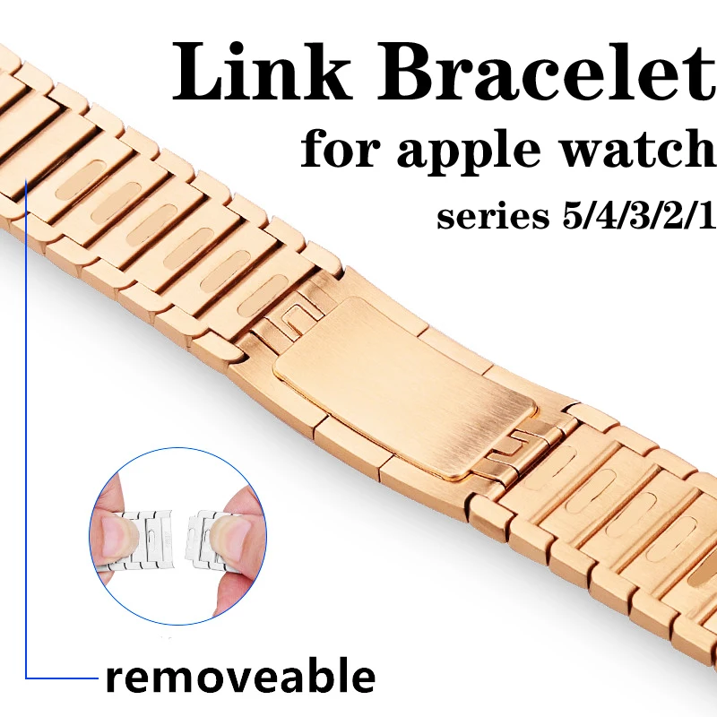 Ссылка браслет для apple watch 4/3 ремешок 42 мм 44 мм, 38 мм, 40 мм Sstrap нержавеющая сталь металлический ремешок для наручных часов iwatch, версия ремень