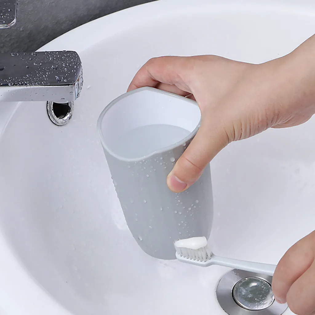 Держатель для зубных щеток, чашка для мытья воды, портативный пластиковый простой скандинавский держатель для зубных щеток для полоскания рта, чашка для мытья, Нескользящая Ванная комната