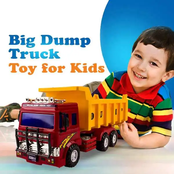 

Big Frictional Power Dump Truck Toy for Kids ,Heavy Equipment Vehicle Toy ,perfect Gift Idea for Kids Boys & Girls
