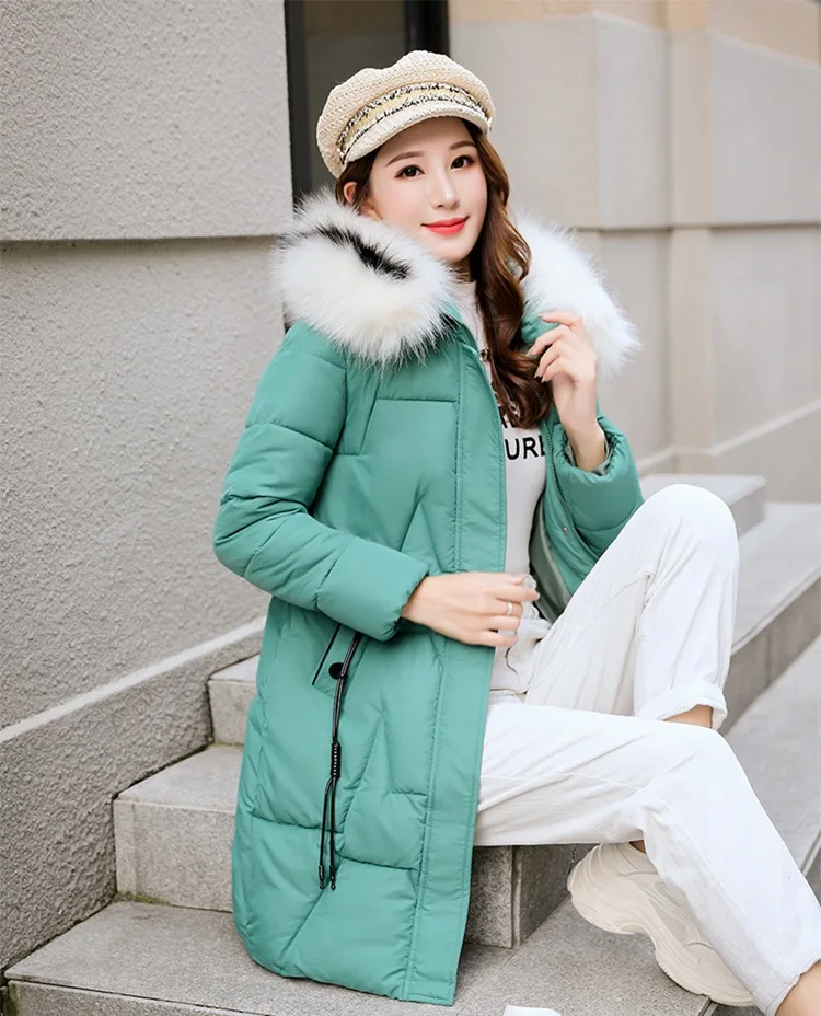 Abrigos Mujer Invierno новая Парка хлопковая стеганая куртка с капюшоном теплая зимняя куртка для женщин однотонное зимнее пальто для женщин s