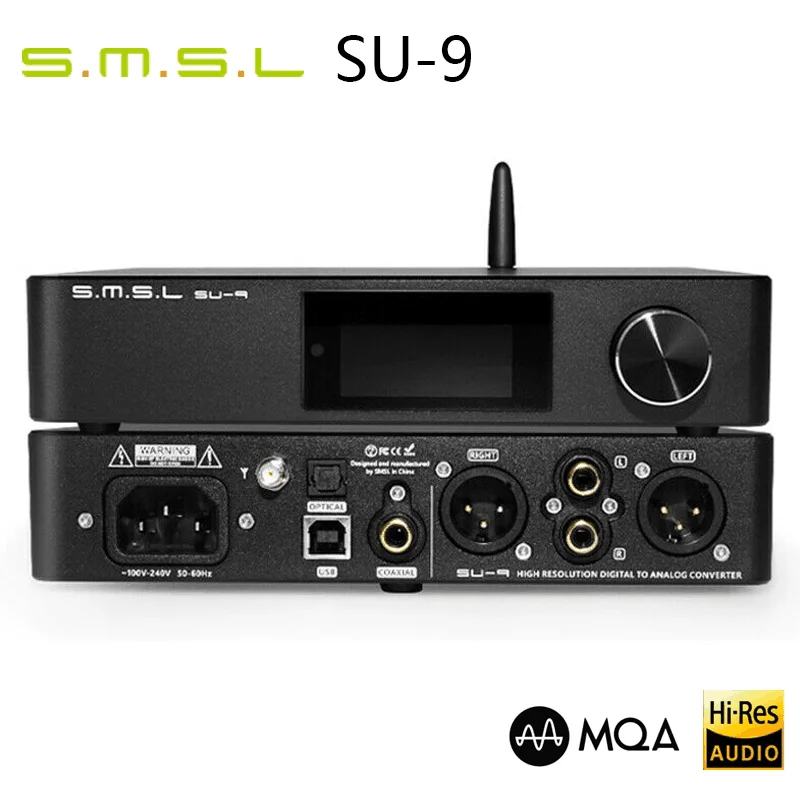 SMSL SU 9 MQA полный декодер Bluetooth 5 0 ES9038Pro DAC 2nd Gen XMOS DSD512 PCM768kHz/32Bit UAT LDAC USB
