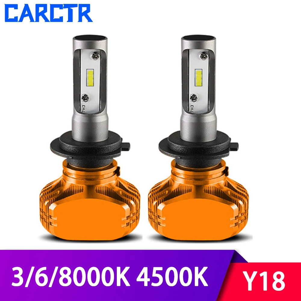 2 шт. светодиодный фары для автомобиля 9004/5/6/7 H11 H4 H1 H3 H7 светильник PX24 5202 3000K 4300K 6/8000 к