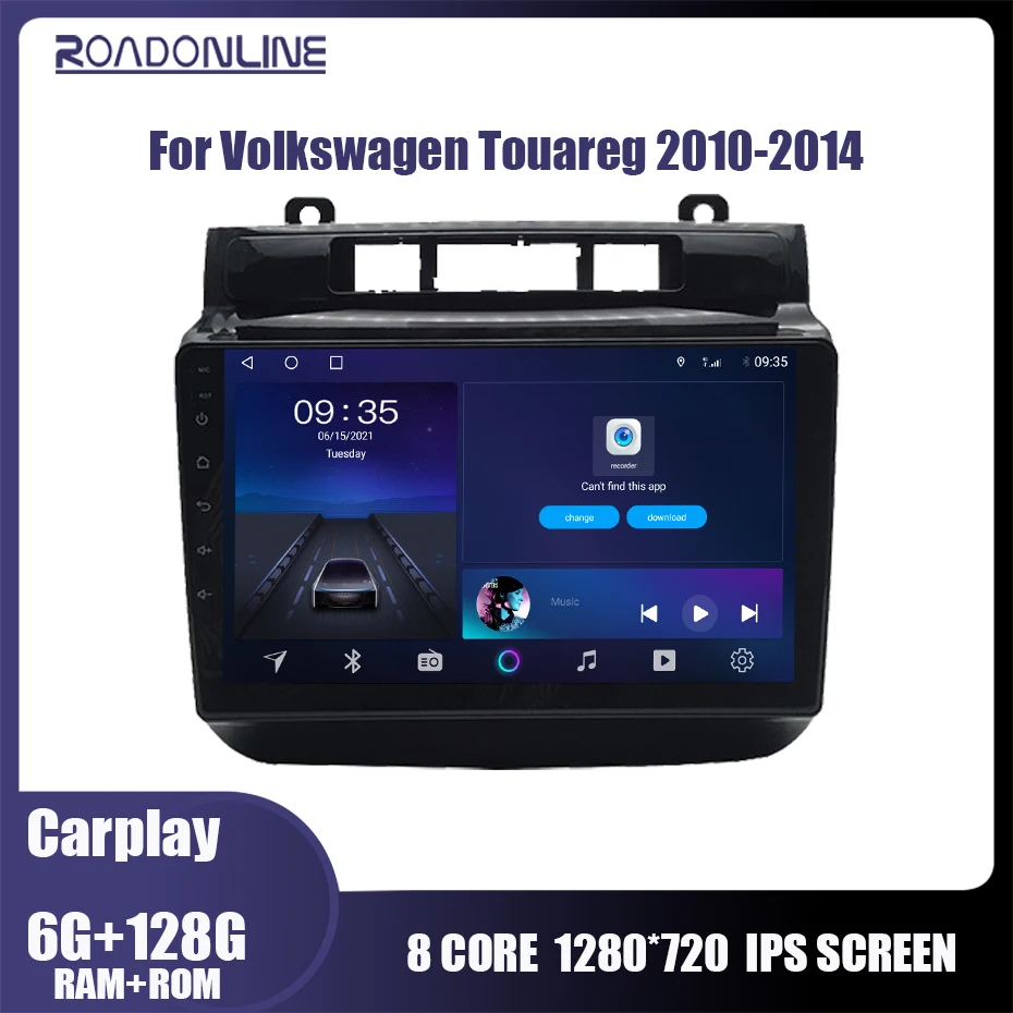 Roadonline для Vw Volkswagen Touareg 2010-2017 Автомобильный мультимедийный плеер Gps навигация