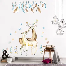 JM7330 стиль Лось спальня гостиная настенный Клей Бумага внешней торговли водонепроницаемых съёмных наклеек