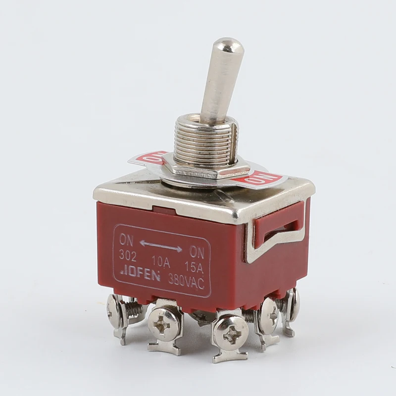 Besttoolifes 2x Kippschalter TPDT 9-polig - 3 Positionen Ein/Aus/Ein 15A 250V