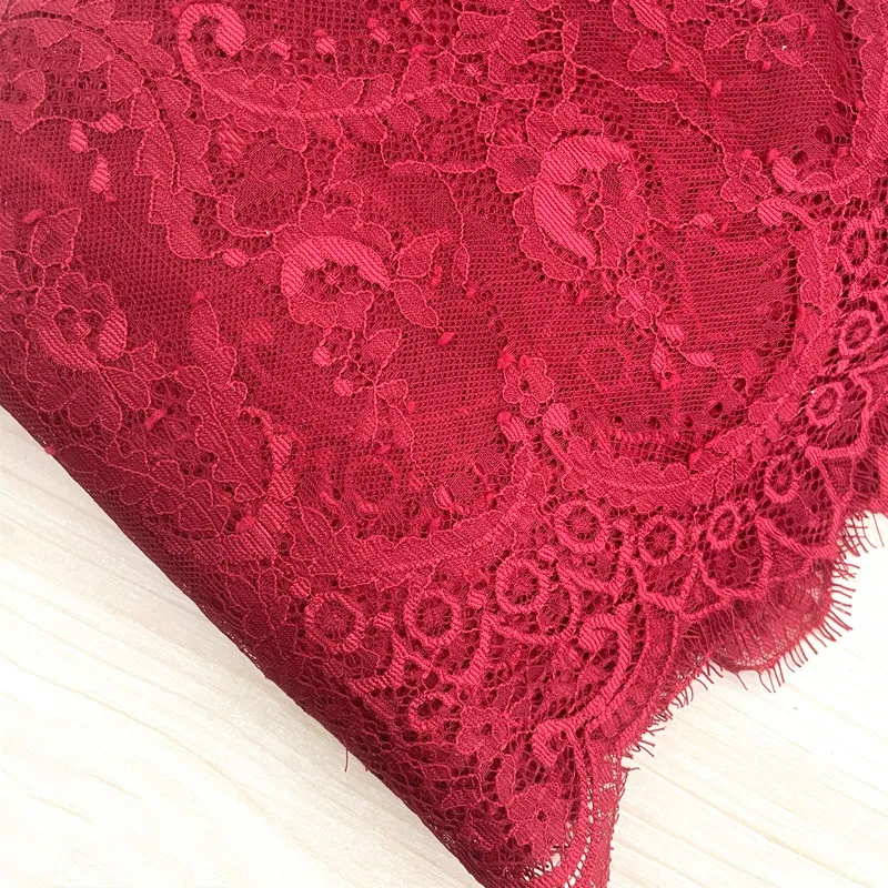 3M / Lot French Eyelash Lace Fabric 150cm White Black Diy Exquisite Lace Embroidery Clothes Wedding Dress Accessories lace fabric lace garment accessories lace sewing supplies lace accessories lace sewing accessories
