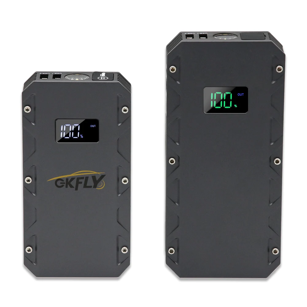 GKFLY 18000mAh High Power Car Jump Starter 12V 1500A Emergency Car Starting Device Portable Power Bank For Battery Booster