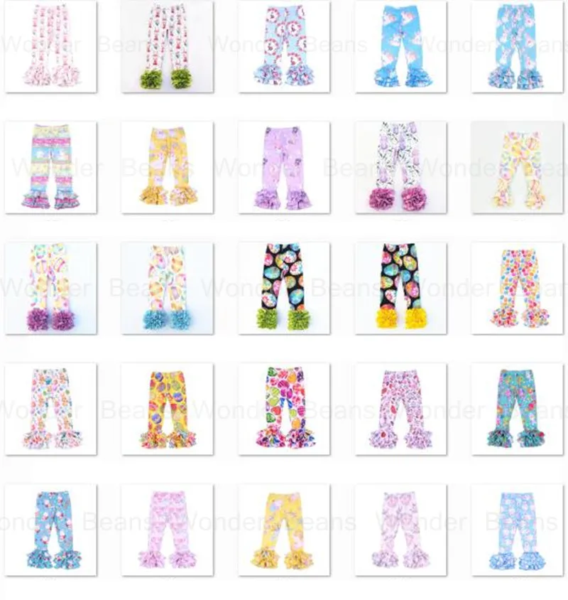 Детские леггинсы для девочек; пасхальные штаны с оборками для маленьких девочек; штаны с пасхальными яйцами и кроликом; пасхальные брюки-колокольчики для девочек; детская одежда