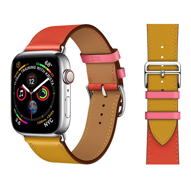 tour for Apple watch band 44mm 40mm 45mm 41mm 42mm 38mm 44 45 mm Genuine Leather bracelet iWatch serie 3 4 5 se 6 7 strap