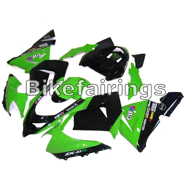 Цвета: зеленый, черный ABS впрыска Обтекатели для Кавасаки ZX10R 2004 2005 04 05 ZX-10R мотоциклы пластиковые Обтекатели Кузов комплект