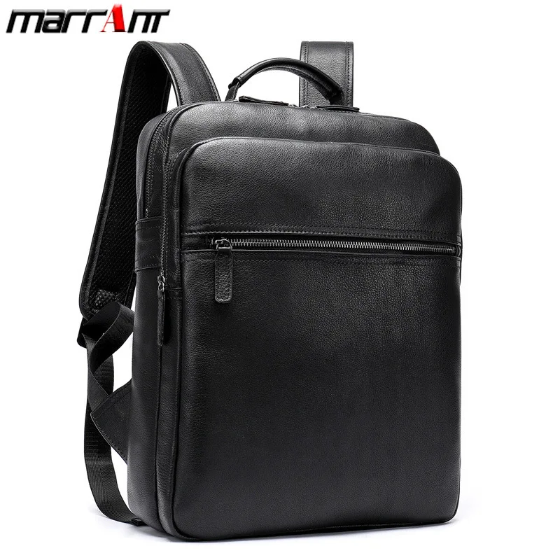 

Big Capacity Backpack Genuine Leather Shoulders Men Business Computer Bag Outdoor Leisure Schoolbag 8388