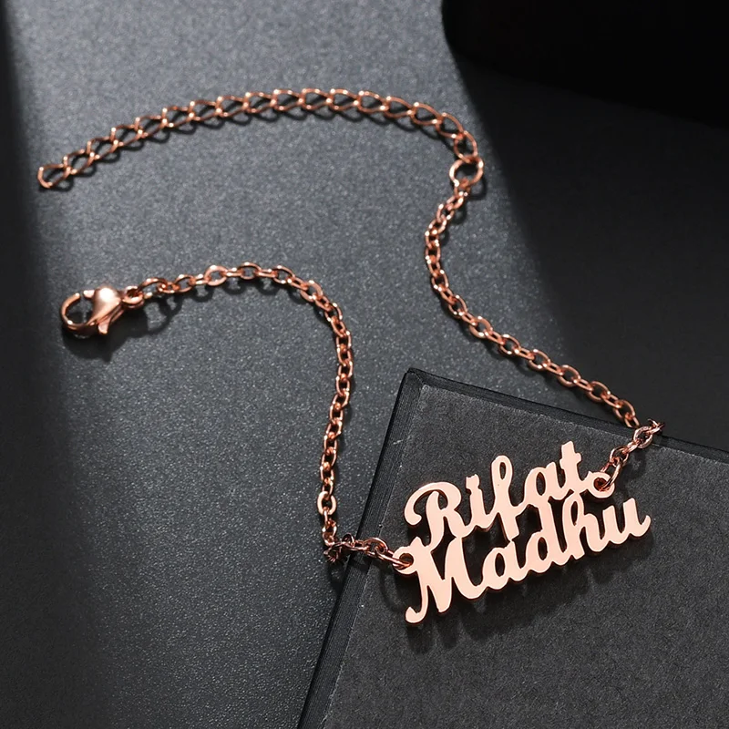 Personalized Custom Jewelry Gifts Anaversity Customized Stainless Steel Name Bracelets Piercing Festival DIY Bangle | Украшения и
