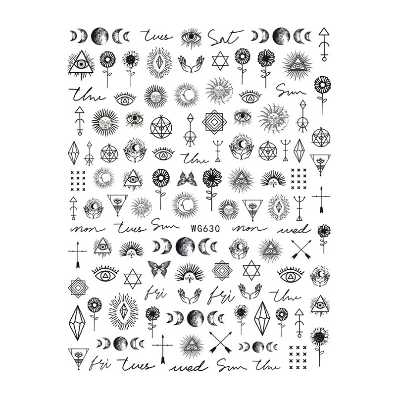 10PCS Brand Snake Sun Eagle Nail Art Sticker Color Eye of the World Nail Art Decoration Repair Decal Slider 10PCS Brand Snake Sun Eagle Nail Art Sticker Color Eye of the World Nail Art Decoration Repair Decal Slider