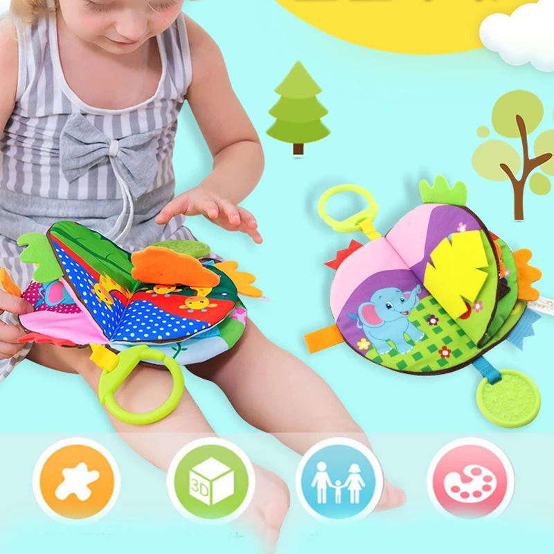 Juguetes Educativos para bebés, libro de tela para colorear, juguetes de  aprendizaje temprano para niños pequeños de 0, 12 y 24 meses, juguete  colgante para bebés|Móviles y sonajeros de bebé| - AliExpress
