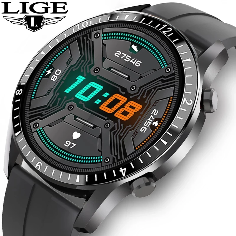 Lige Bluetooth Phone Smart Watch Men Waterproof Sports Fitness Watch
