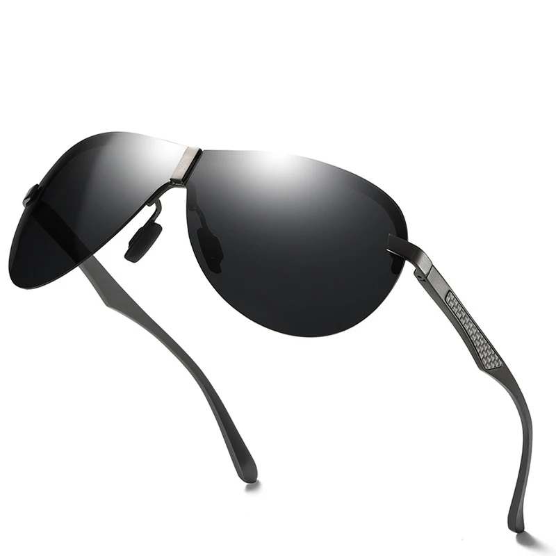 

Male Rimless Aviation Brand Sunglasses Men Polarized Silver Mirror Sports Eyewear Sun Glasses For Men Pilot Oculos de sol