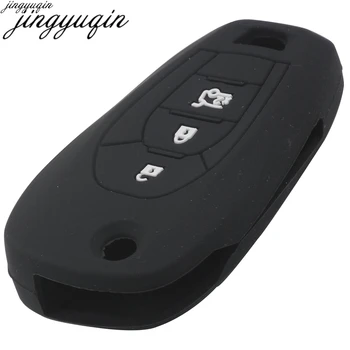 

jingyuqin 50pcs For Chevrolet Chevy Cruze 2016 2017 Malibu Aveo Captiva 3 Buttons flip Remote Protect set Silicone