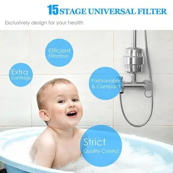 

Household Bathroom Shower Filter Bathing Water Filter Water Oversea Chlorine Removal Treatment Health Softener Purifier H8F4