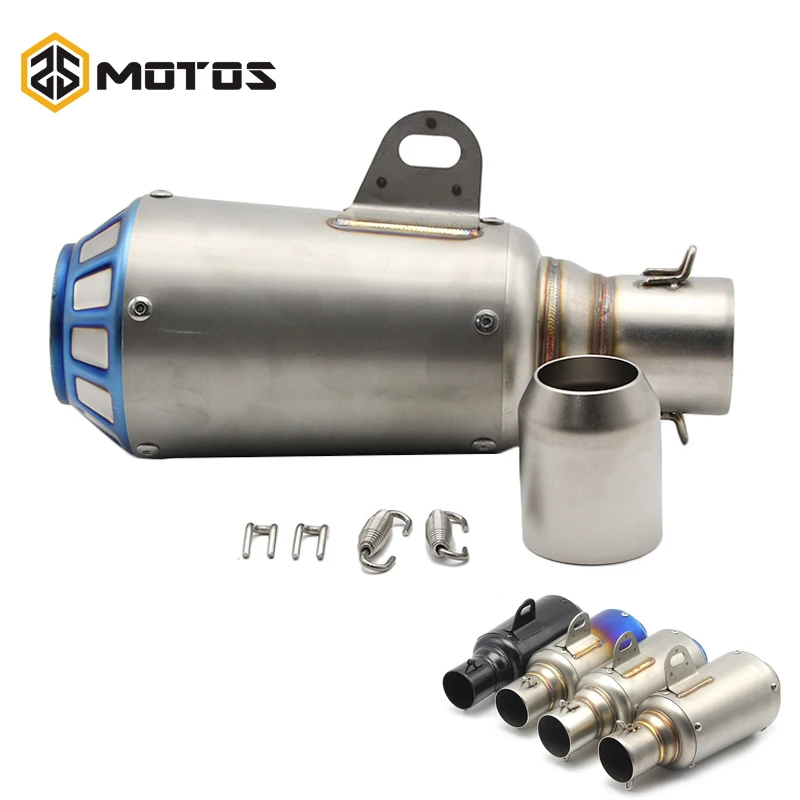 ZS MOTOS 51 мм мотоцикл Yoshimura выхлопная труба Escape Moto глушителя CBR CB400 YZF TMAX530 GSXR Z750 Z800 MT07
