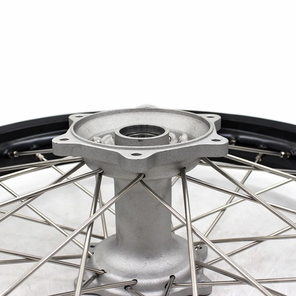 KKE 2,15*18 литье эндуро одно колесо для YAMAHA YZ125 YZ250 99-19 YZ250F 01-19 YZ450F 03-19 спиральный обод Серебряный концентратор черный обод