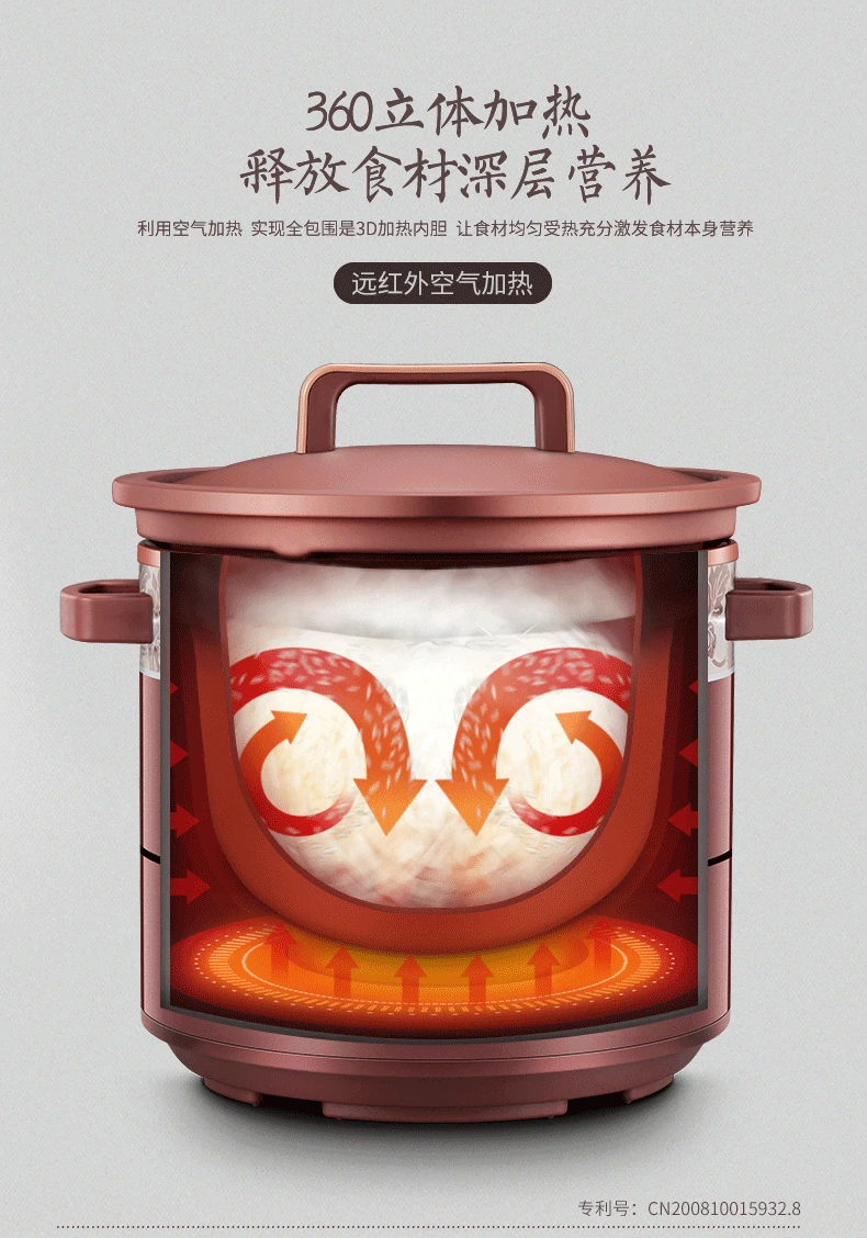 Jy29 4L/5L сертифицированная настоящая Redware электрическая медленная/быстрая плита