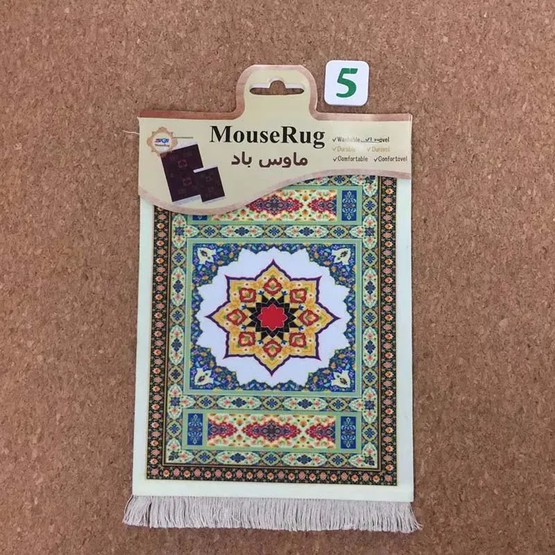 Persian Rug Mouse Cup Mat Bohemia Carpet Mousepad Gift Craft Pad Tassel Decor