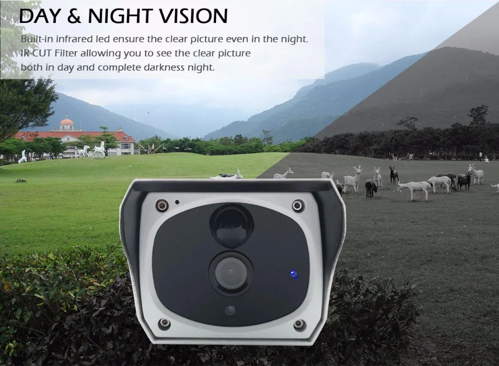 77Camera Solar HD CCTV Security Surveillance IP Camera WI-FI Wireless Outdoor IP67 Waterproof Powered Cloud IR P2P Outside Camera