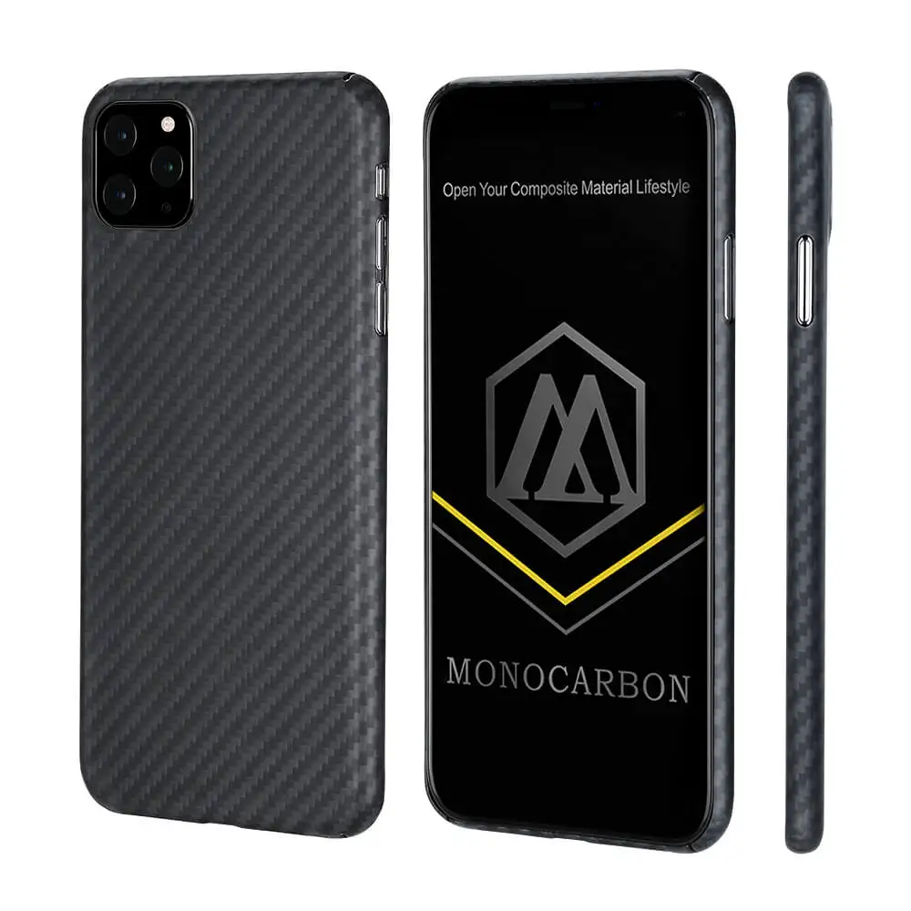 MONOCARBON арамидное волокно чехол для iPhone 11 Pro 5,8 ''11 6,1'' 11 Pro 6,5 ''с 4 Сторон защиты Тонкий чехол