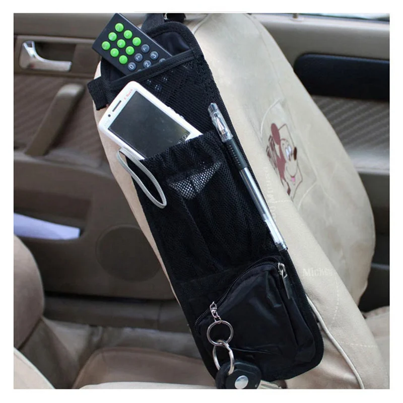 Car Seat Storage Bag Car Organizer For Stowing Tidying Auto Seat Side Bag Hanging Pocket Bags Nylon Sundries Holder car-styling