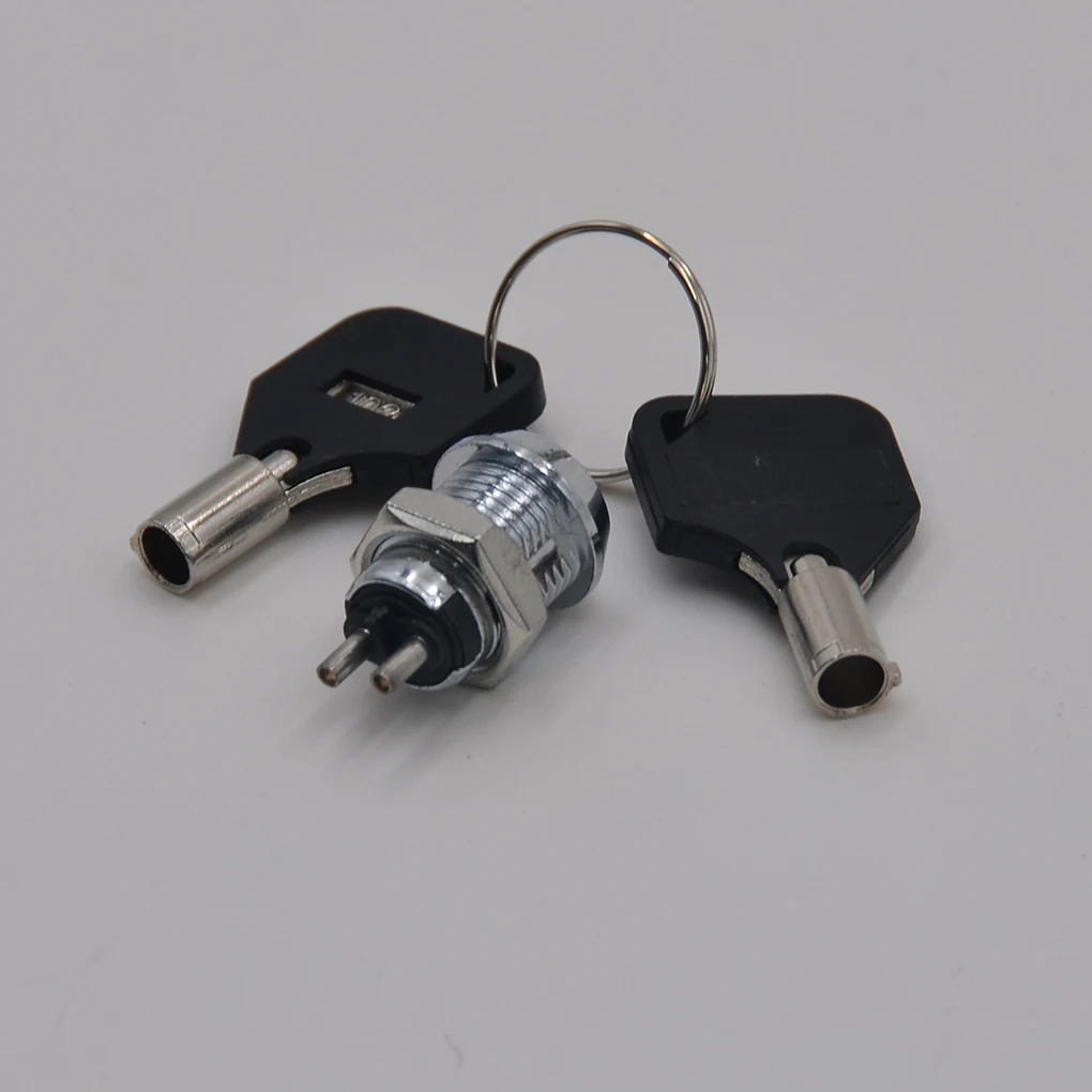 Switch,Key Operated Security Barrel Switch SPST On-Off 2 Position Common 2 Keys