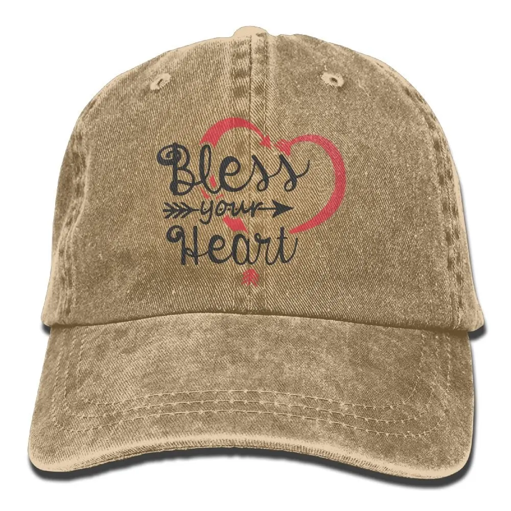 TSDFCBless ваше сердце унисекс бейсбольная кепка хлопок деним Регулируемая Гольф Кепка s для мужчин и женщин
