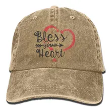 TSDFCBless ваше сердце унисекс бейсбольная кепка хлопок деним Регулируемая Гольф Кепка s для мужчин и женщин